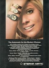 ETERNA MATIC OROLOGIO MATIC GOLDEN HEART-SAHIDA-KONTIKI 1968 Pubblicità 1 pagina