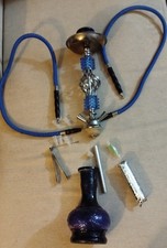  Narghilè King Hookah Con 2 Tubi Ca. 55 Cm, Inclusi Pinza per Carbone E Acce