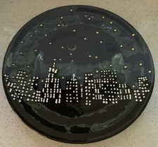 Large 14” Hand Painted City