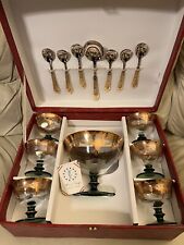 Servizio macedonia Cristallo Di Murano Alfa & Omega NUOVO