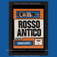 Anni '60  * Pubblicità Originale "Rosso Antico, Aperitivo Ghiacciato" Cornice