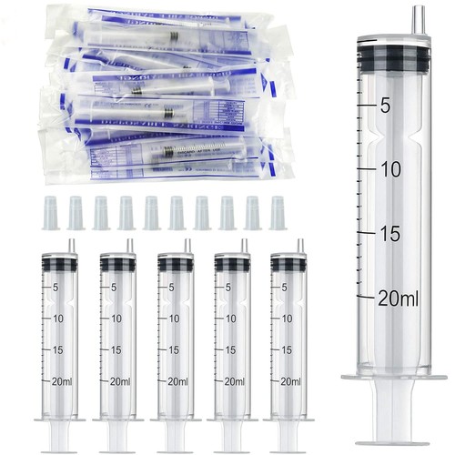 10pack siringa 20ml con - con, tappi