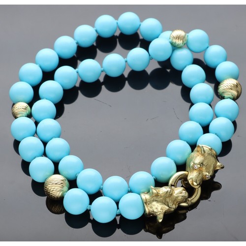 18kt gold turquoise - 18kt,