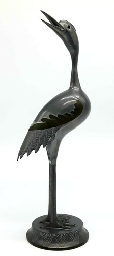 Scultura metallo airone - scultura, in