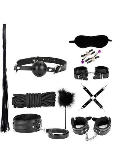 Set bondage nero pezzi - set,