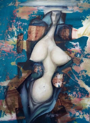 Surrealismo nudo olio - surrealismo.,
