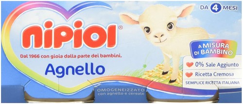 Nipiol omogeneizzato agnello - omogeneizzato,