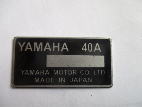 Piastra targhetta targa yamaha - piastra,