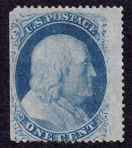 Scott 1857 franklin 1c - 1857,