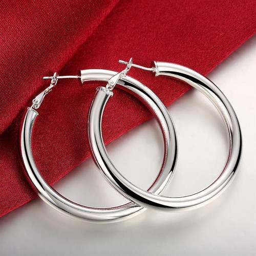 Orecchini cerchio argento - a,