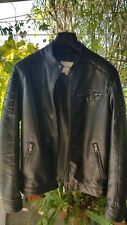 Biker leather jacket uomo
