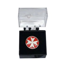 DISTINTIVO IN METALLO SEMPLICE CAVALIERE ORDINE DI MALTA DISTINTIVO SPILLA CROCE