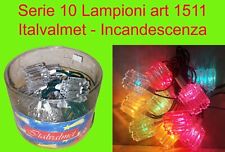Luci di Natale Serie 10 Lampioni art 1511 Piselli Incandescenza Vintage