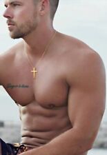 Collana crocifisso croce per uomo moda colore oro C