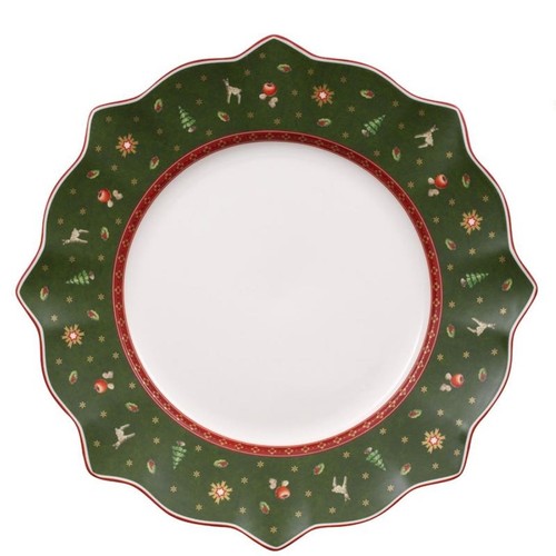 Piatto piano verde del - del, natale