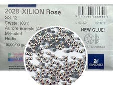 Swarovski Art 2028 HOTFIX Flatbacks Cristallo AB Xilion 12ss ss12 3mm 1440pz