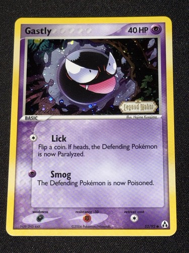 Pokemon gastly ex - gastly, 52/92