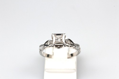 Anello carato oro - anello, bianco