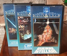 LOTTO 3 VHS GUERRE STELLARI L'IMPERO COLPISCE RITORNO DELLO JEDI (Silver & Gold)