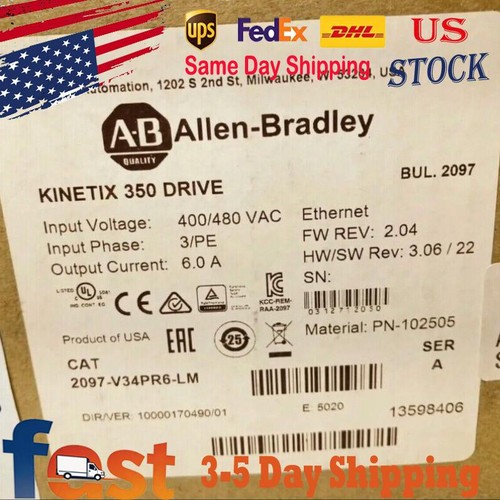 Allen bradley 2097 v34pr6 a - bradley, 2097-v34pr6-lm/a