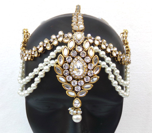 Decorazione capelli kundan - decorazione,
