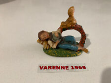 PRESEPE STATUINE DORMIGLIONE CON SCOIATTOLO IN PASTA ITALY CM 9X9,5