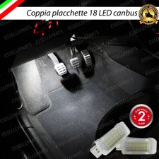 COPPIA PLACCHETTE 18 LED VANO PIEDI SPECIFICO VW GOLF 7 CANBUS 6000K BIANCO