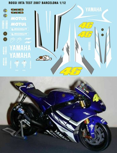Decals per yamaha m1 - 1/12,