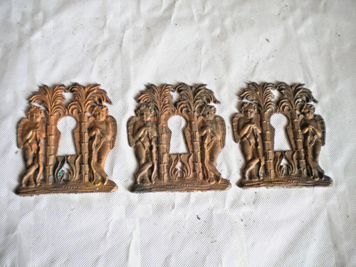 Vintage key holes - , escutcheons