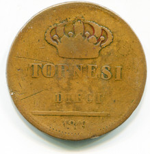 Naples 10 Tornesi 1819 KM-290