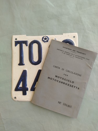 Targa libretto vespa 125 - targa, e