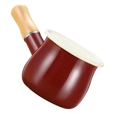  Brocca per latte smaltata con coperchio e beccuccio per crema al caffè e salsa