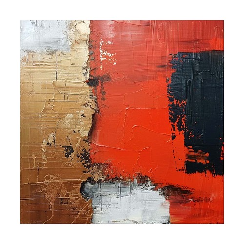 Dipinti astratti tela - tela, rosso