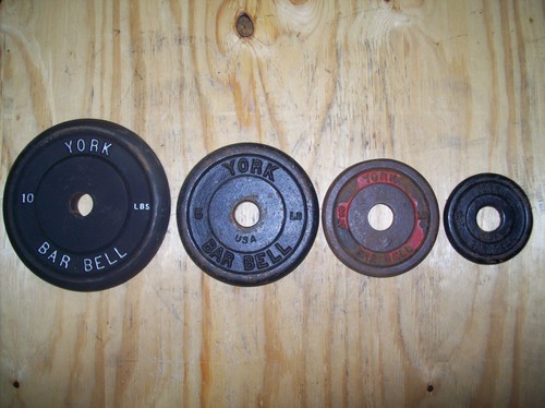 Vintage york barbell - vintage, singles