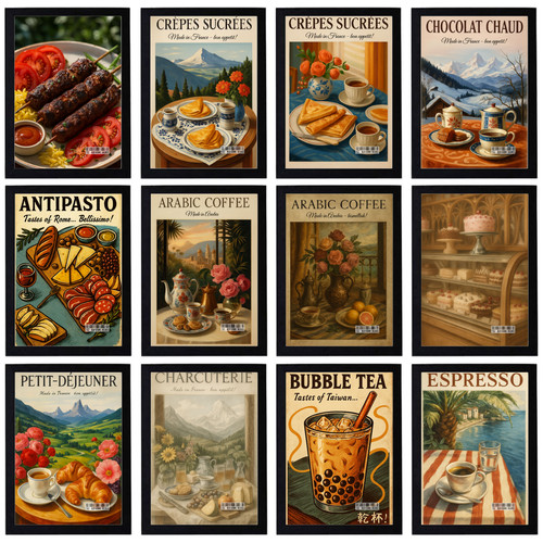 Poster vintage food bar - bar,