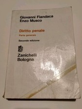 Diritto penale. Parte generale. Giovanni Fiandaca, Enzo Musco. 1994. II ed.