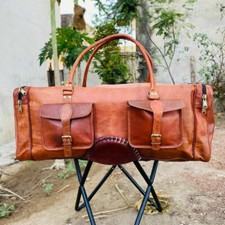 Borsone grande vintage in vera