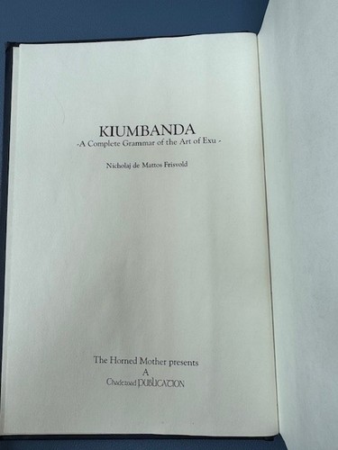 Kiumbanda complete grammar - a,