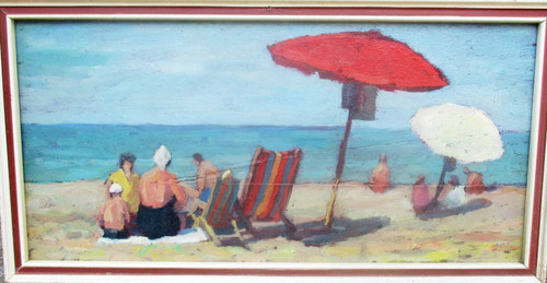 Villeggianti sulla spiaggia - sulla,