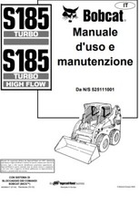 CD Manuale libretto uso e manutenzione Bobcat  S185 in italiano