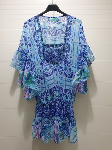 Abito etnico donna blu - abito,