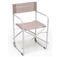 Sedia Poltrona Alluminio da Regista pieghevole tortora Campeggio mare giardino