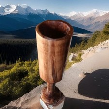 Solid walnut wood glass - solid,