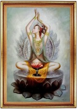 Quadro olio donna erotica con