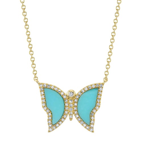 Collana farfalla diamante - a,