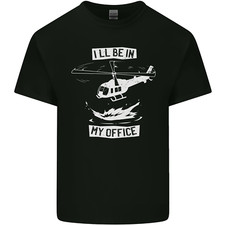 Maglietta Uomo In Cotone Con Stampa Pilota Di Elicottero