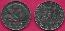 SAN MARINO 100 LIRE 1975 UNC 1