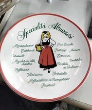 Piatto specialita' abbruzzesi collezzione 1985 Esselunga ceramica