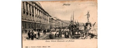 Cartolina messina italia 1907 - messina,