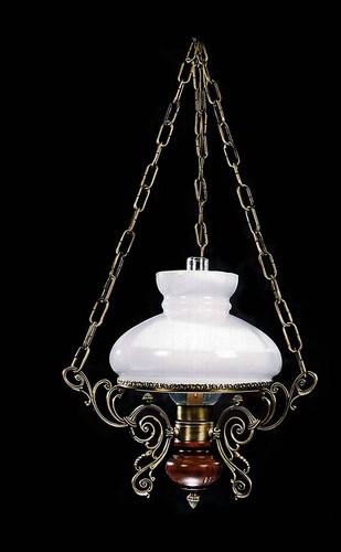 Lampadario ottone legno - lampadario, e